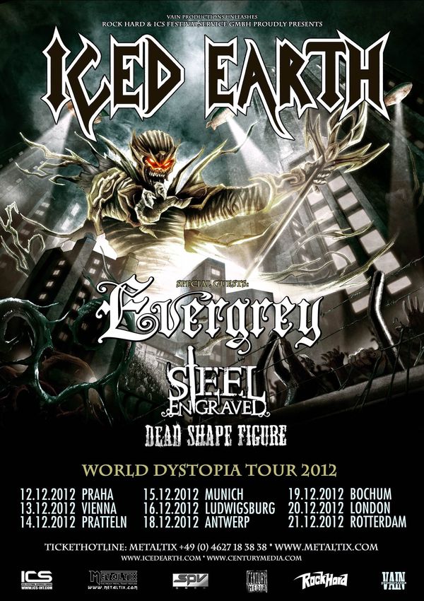 image article Iced Earth et Evergrey en Suisse et en Belgique