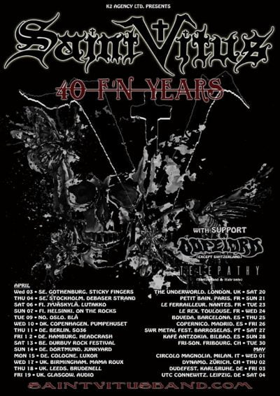 image article SAINT VITUS ( Doom legend / US ) annonce une tournée européenne dont trois dates françaises !!