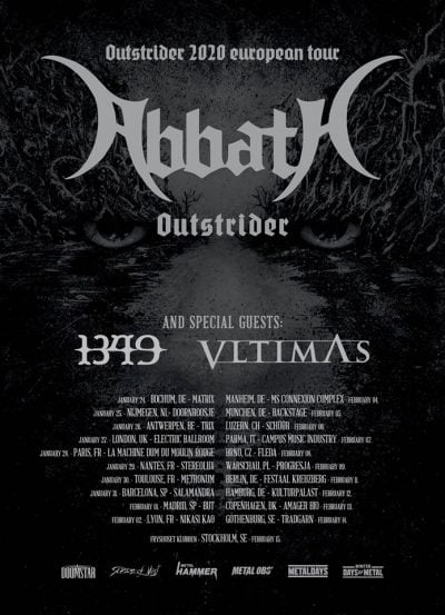 image article ABBATH annonce une tournée pour 2020 en compagnie de 1349 et d'VLTIMAS !!