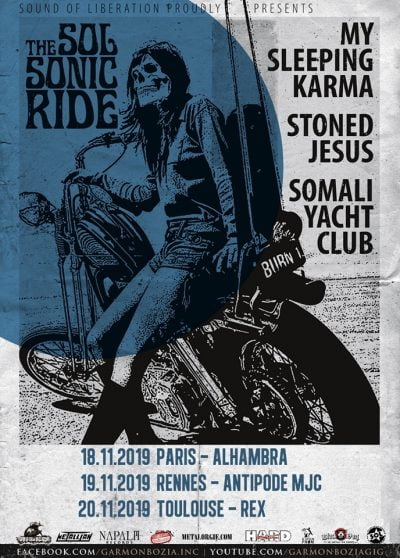image article MY SLEEPING KARMA / STONED JESUS / SOMALI YACHT CLUB en tournée européenne cet automne !! ( 3 dates françaises )