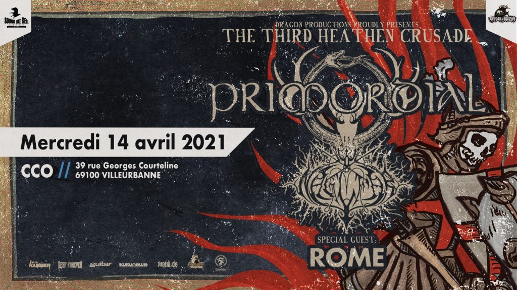 image article PRIMORDIAL à Lyon en avril 2021 !