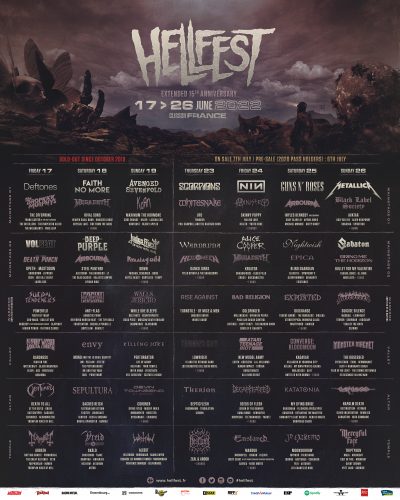 image article Le HELLFEST annonce deux festivals en 2022 et dévoile les affiches ( avec METALLICA entre autres ) !!