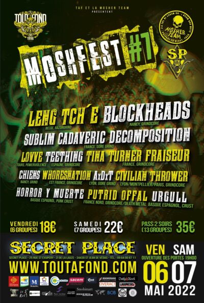 image article Le MOSHFEST #7 Le Festival de Grind Death & Power Violence débarque en mai à Montpellier