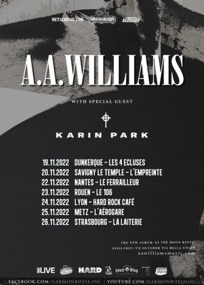 image article A.A. WILLIAMS annonce une série de dates françaises pour novembre !!