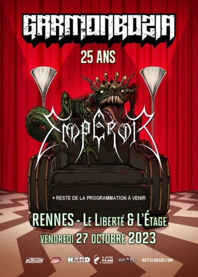 image article EMPEROR jouera à Rennes cet automne pour les 25 ans de Garmonbozia !!
