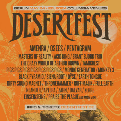 image article DESERTFEST BERLIN confirme la présence de PENTAGRAM, MASTERS OF REALITY, MONDO GENERATOR et bien d'autres nouveaux noms de groupes pour 2024 !