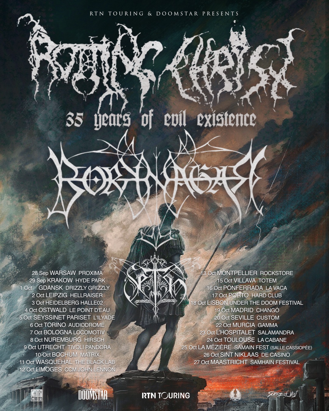 image article ROTTING CHRIST, la légende grecque, en tournée européenne cet automne avec BORKNAGAR et SETH